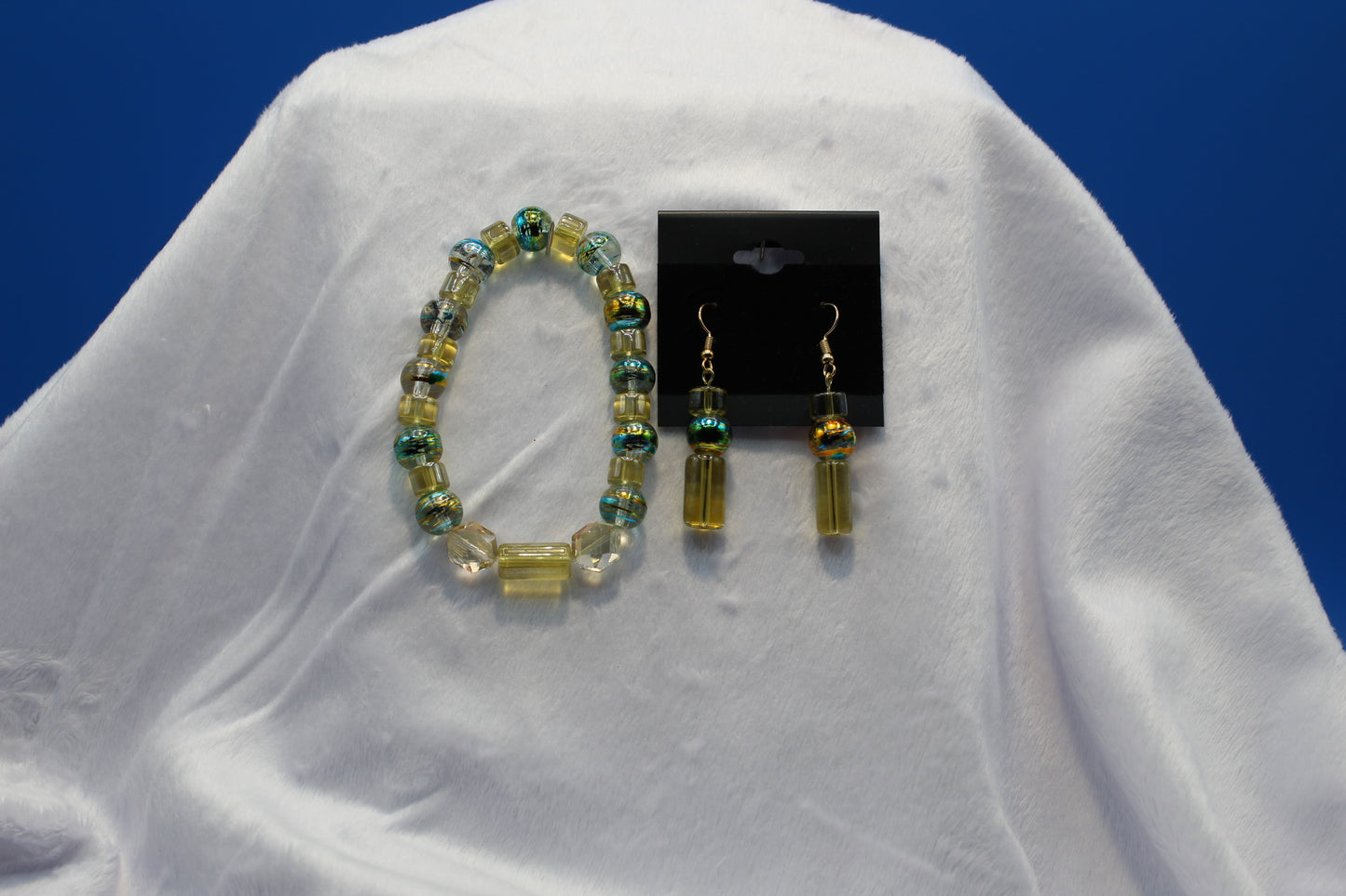 Earrings w/ Matching Bracelet - Yellow - Touched By Christ