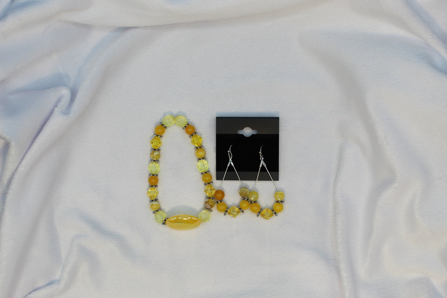 Earrings w/ Matching Bracelet - Yellow - Touched By Christ