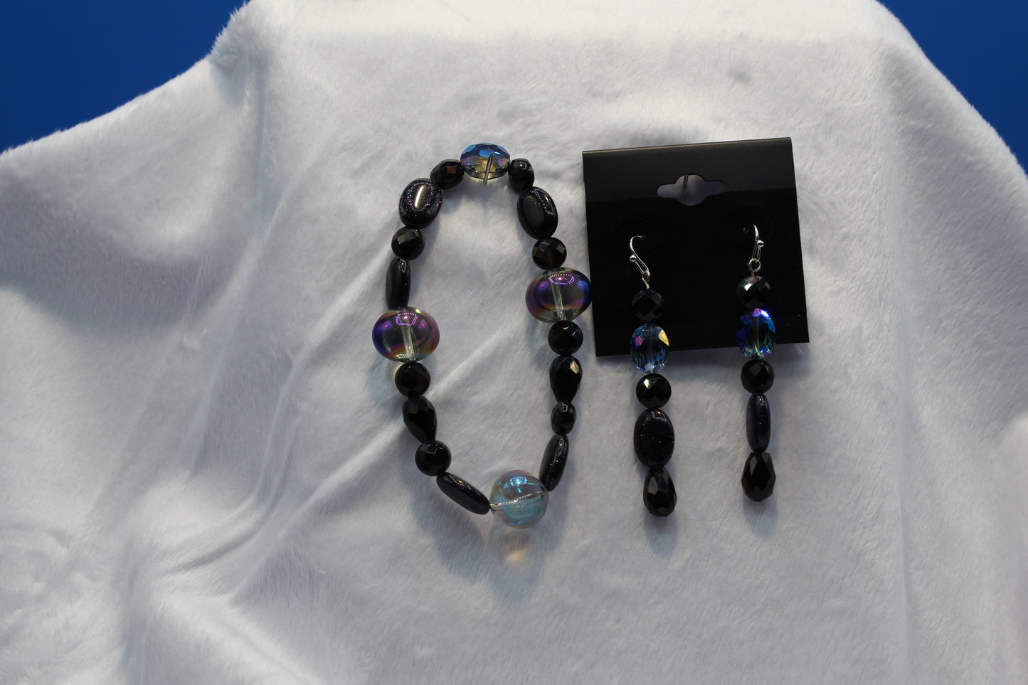 Earrings w/ Matching Bracelet - Purple - Touched By Christ