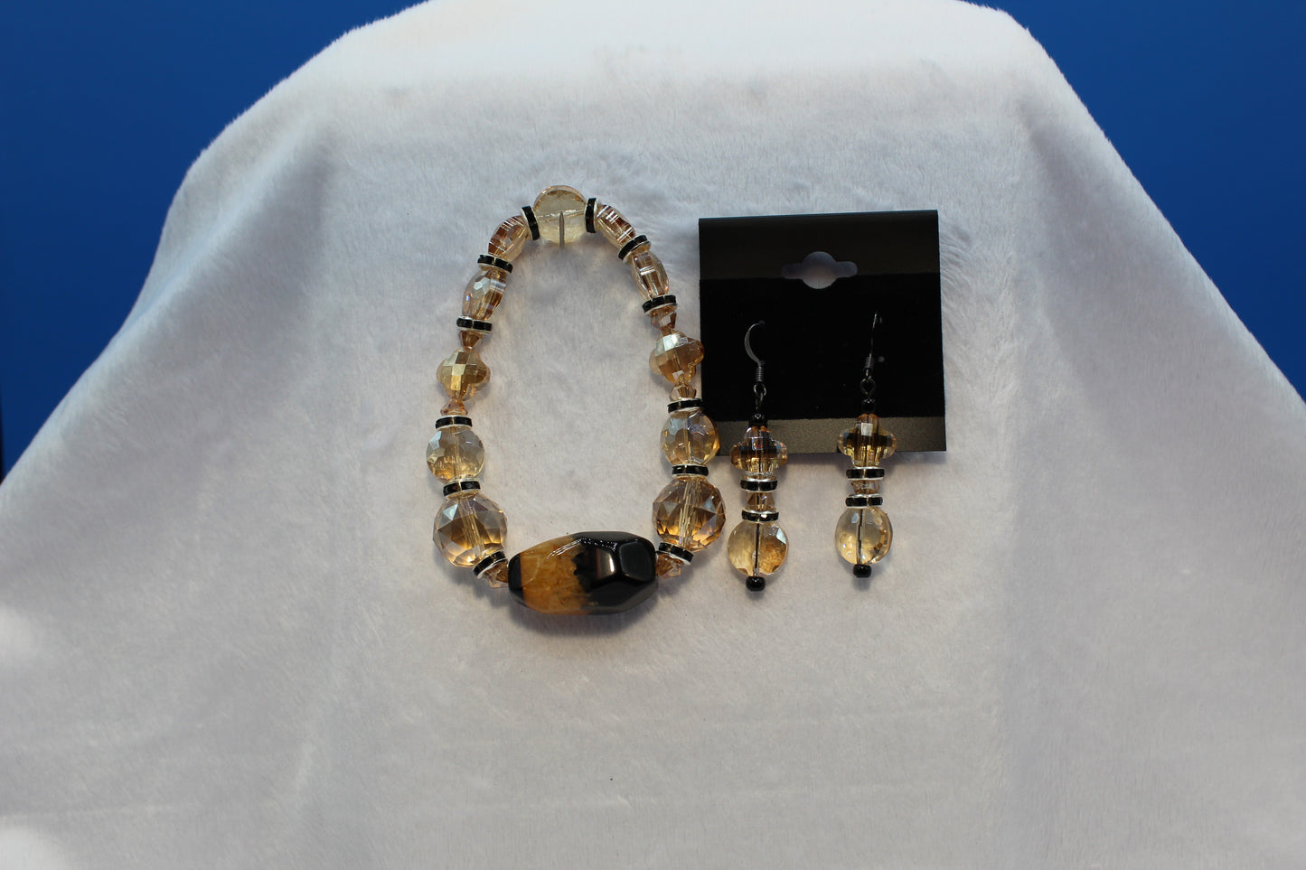 Earrings w/ Matching Bracelet - Orange - Touched By Christ