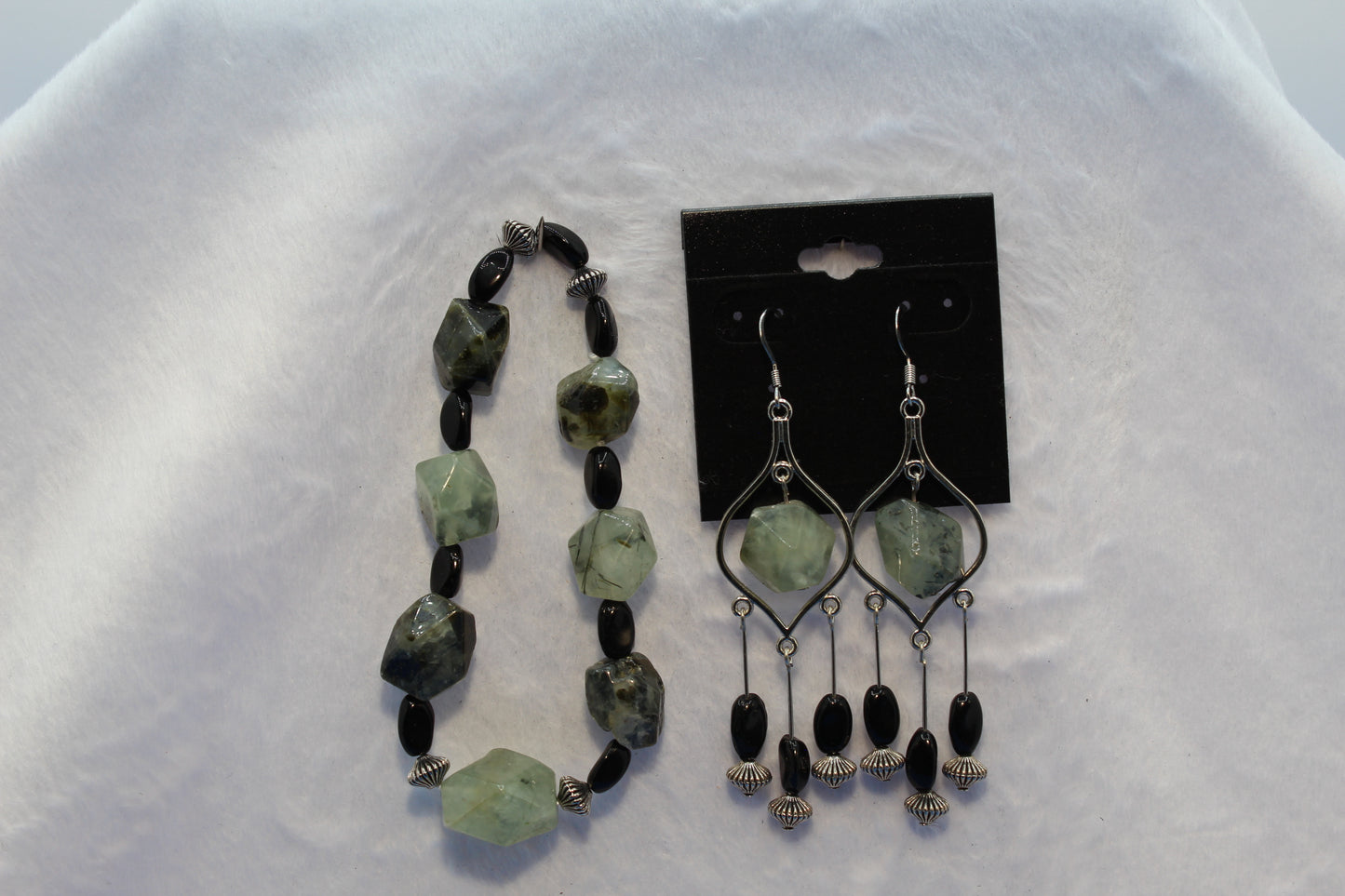 Earrings w/ Matching Bracelet - Green - Touched By Christ
