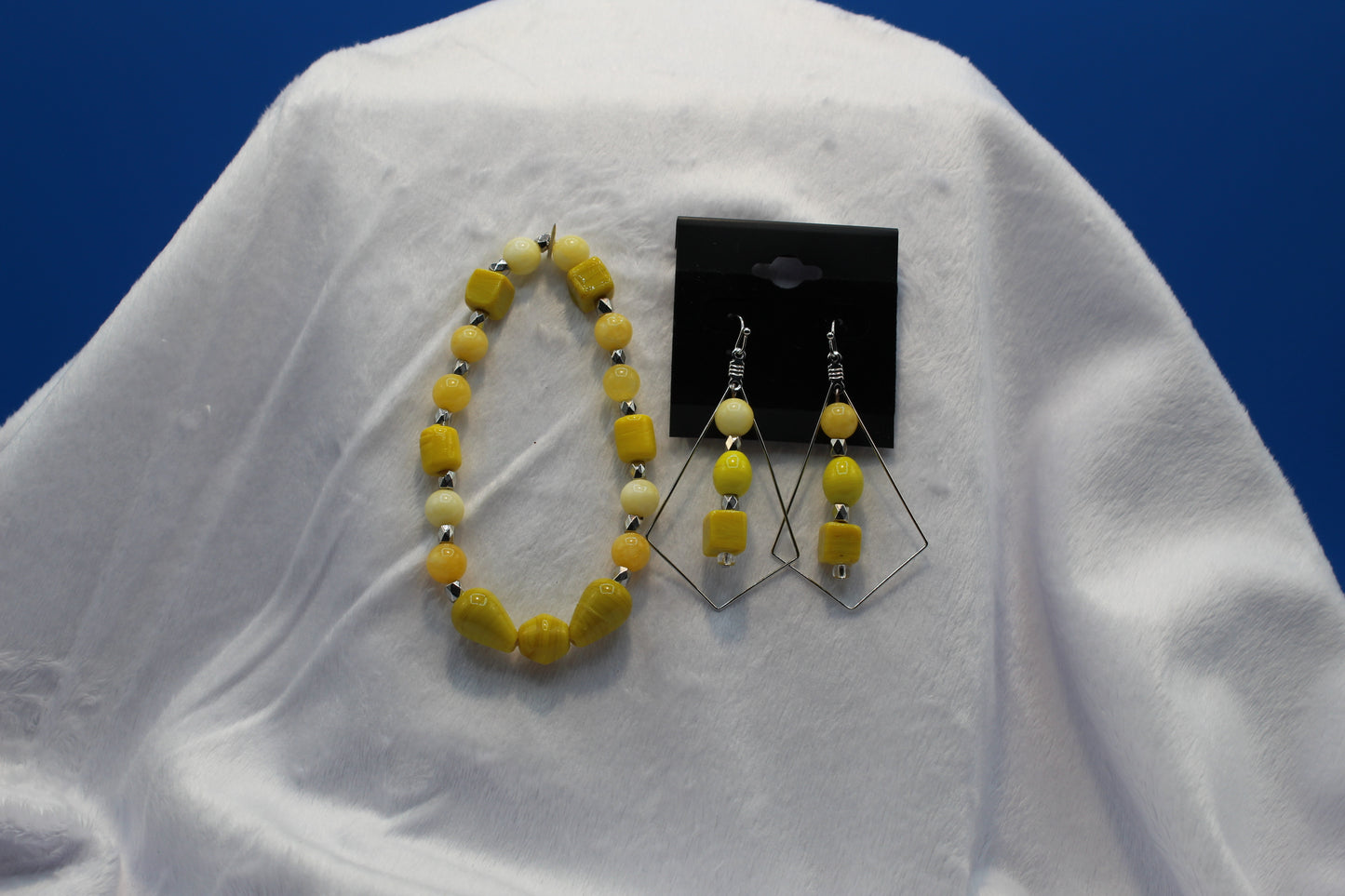 Earrings w/ Matching Bracelet - Yellow - Touched By Christ
