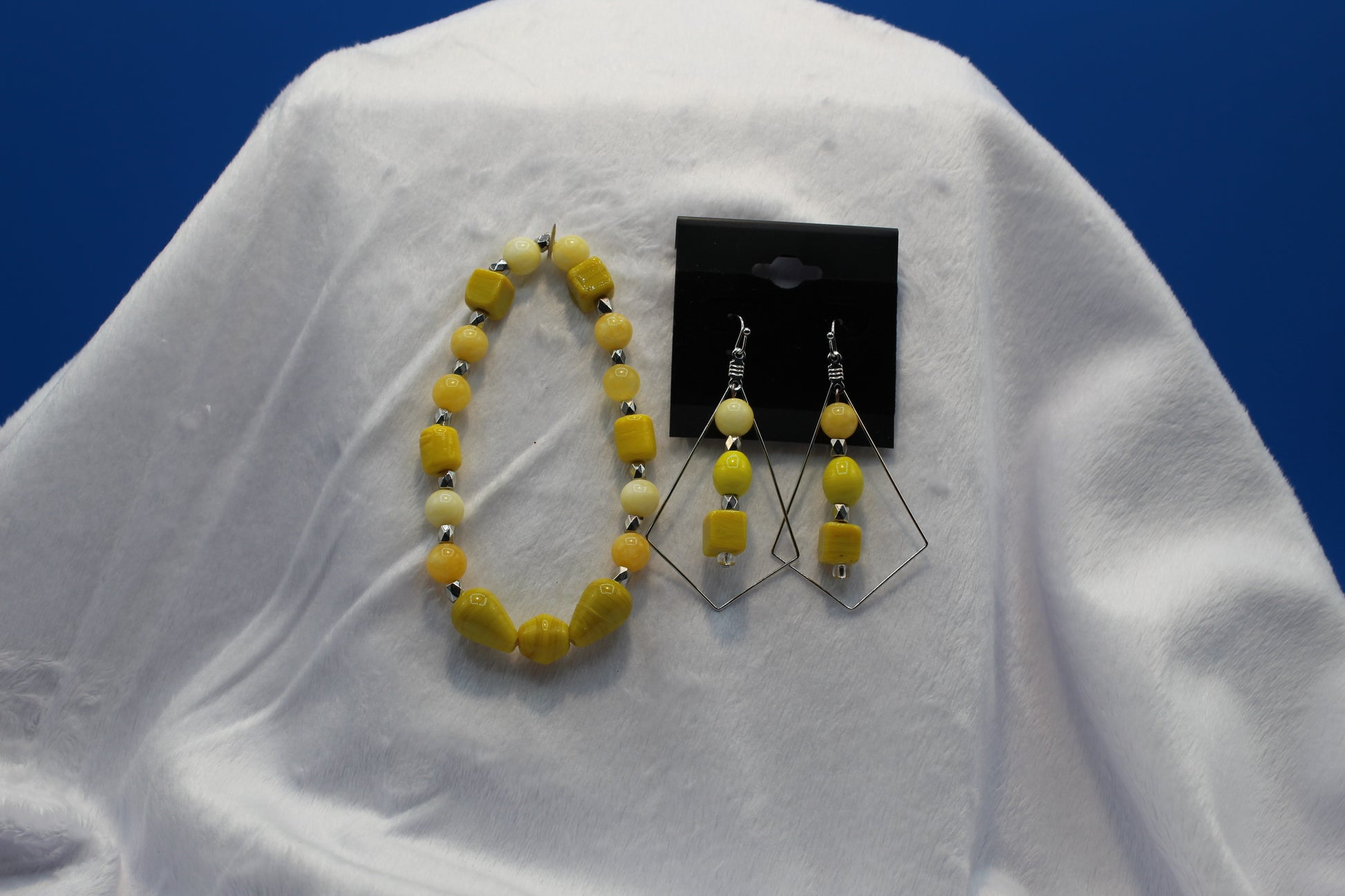 Earrings w/ Matching Bracelet - Yellow - Touched By Christ