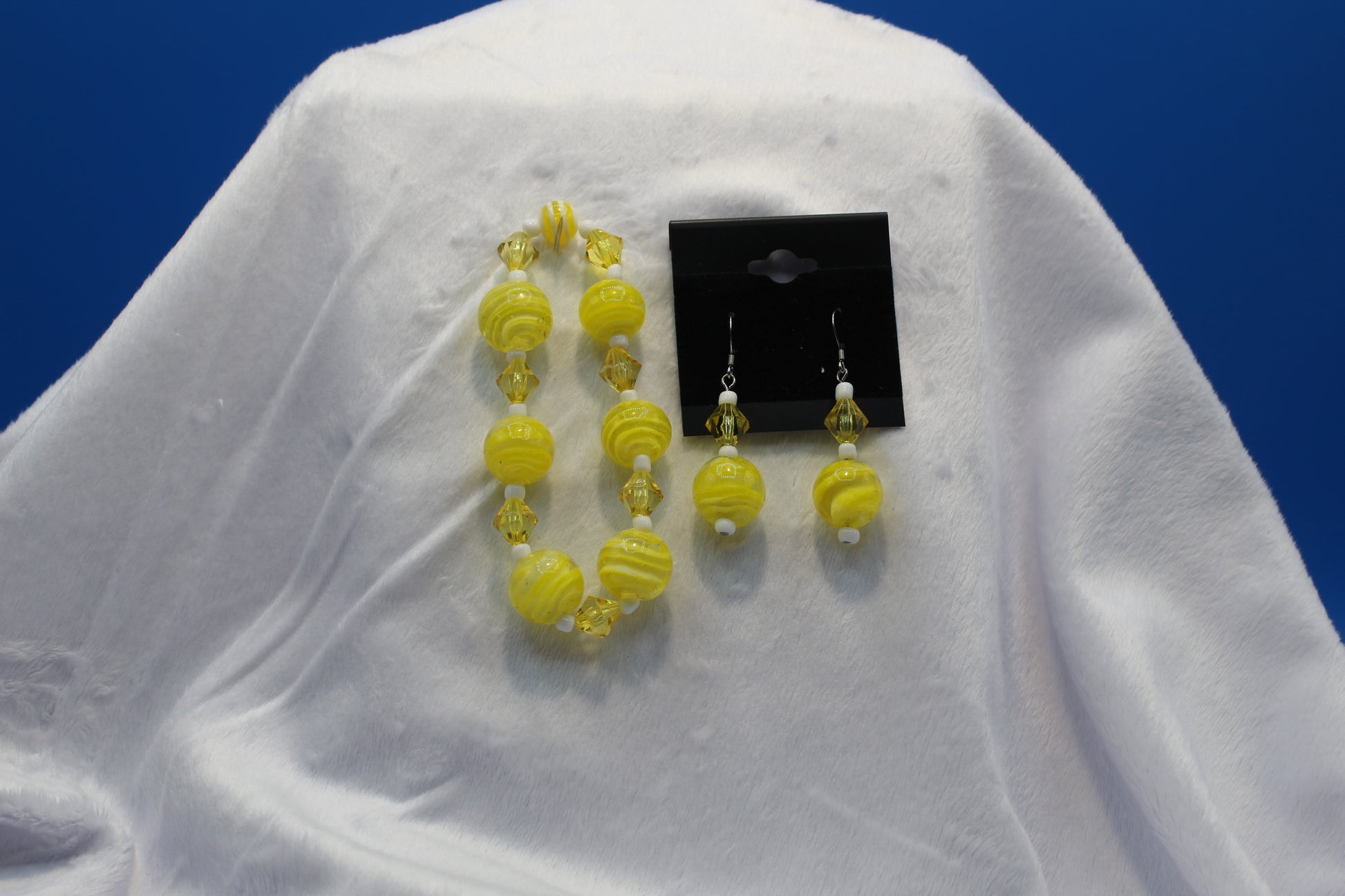 Earrings w/ Matching Bracelet - Yellow - Touched By Christ