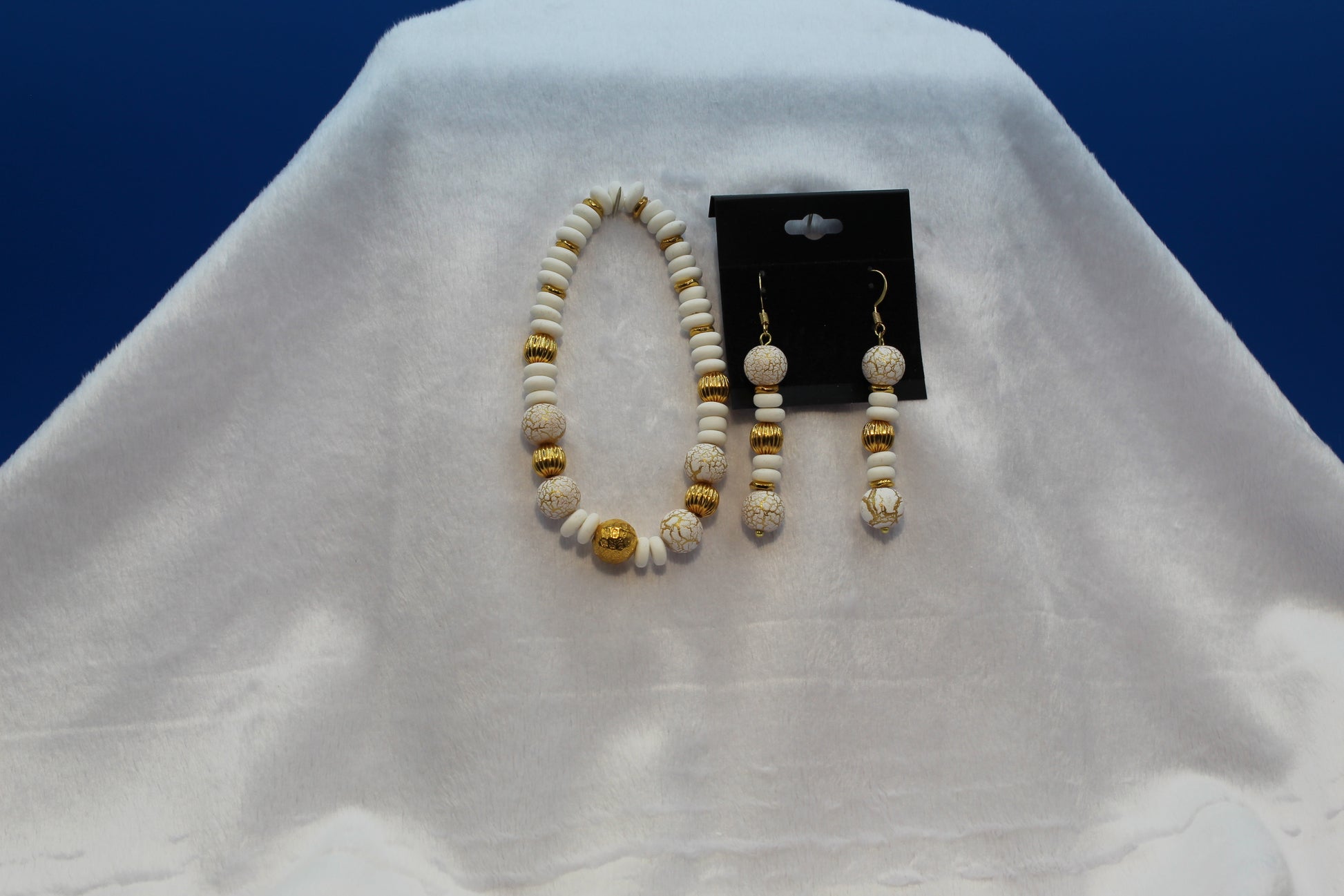Earrings w/ Matching Bracelet - White - Touched By Christ