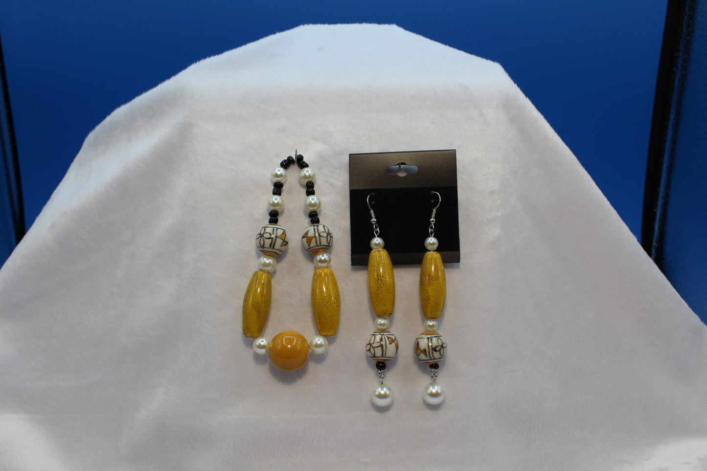 Earrings w/ Matching Bracelet - Yellow