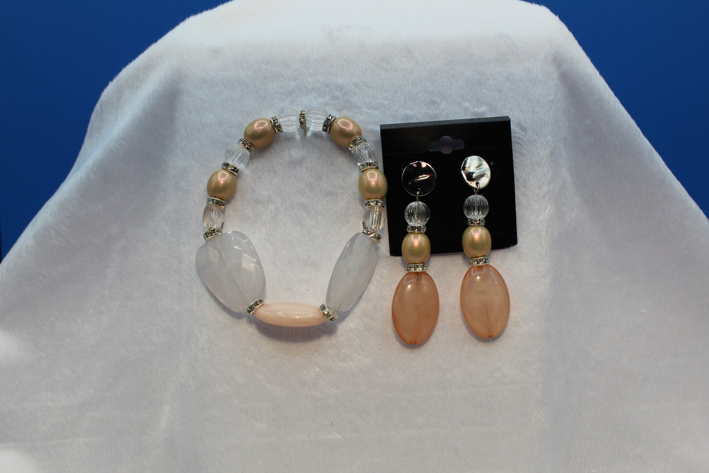 Earrings w/ Matching Bracelet - Orange