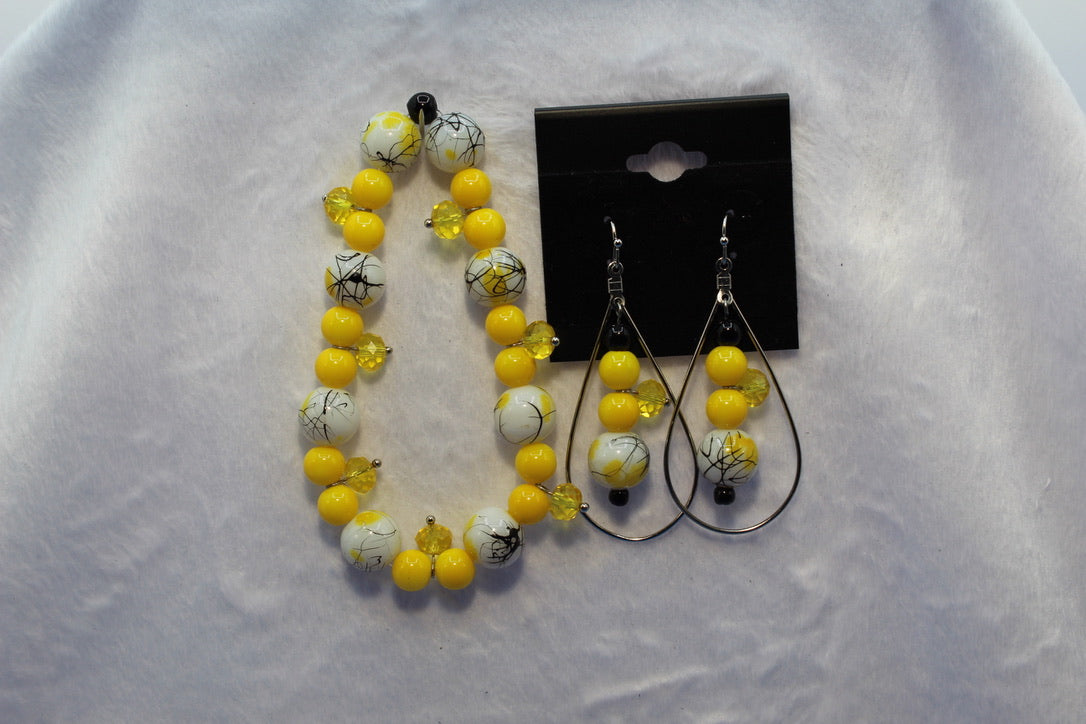 Earrings w/ Matching Bracelet - Yellow - Touched By Christ